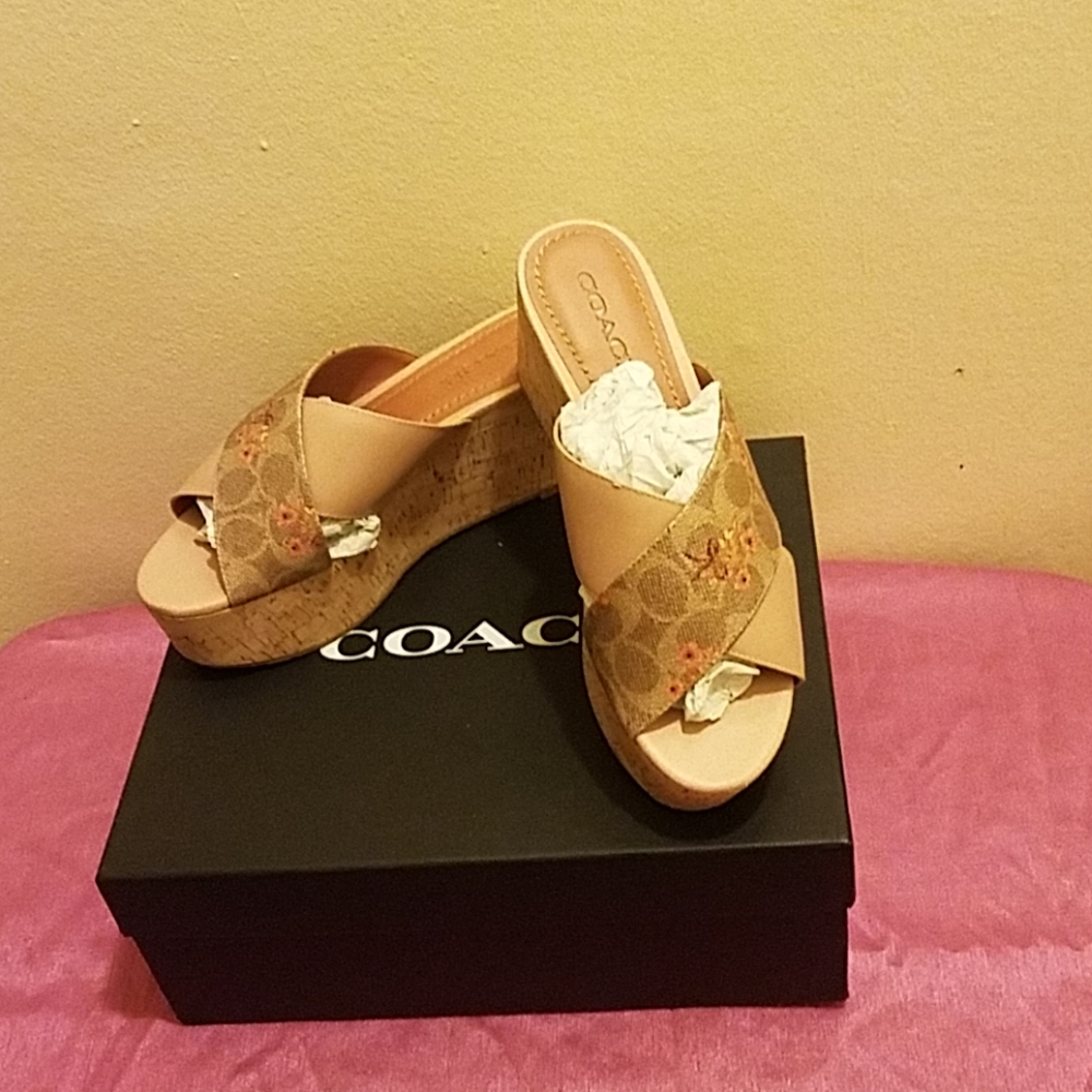Cross wedge Coach shoes